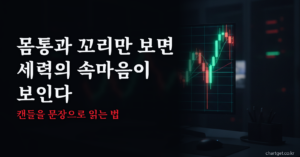 캔들 몸통 꼬리 비율 읽는 법 썸네일 — 몸통과 꼬리만 보면 세력의 속마음이 보인다