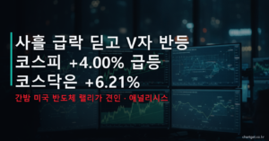 코스피 4.00% V자 반등 AI 반도체 슈퍼사이클 심층분석 썸네일