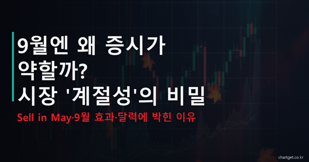 9월 증시 약세 시장 계절성 Sell in May 9월 효과 달력 캔들차트 썸네일