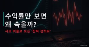 샤프 비율 완전정복 - 수익률만 보면 속는 이유 위험조정수익률 썸네일
