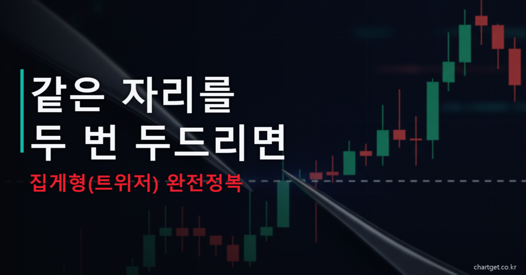 집게형 트위저 같은 자리를 두 번 두드리면 이중 지지 저항 캔들 썸네일