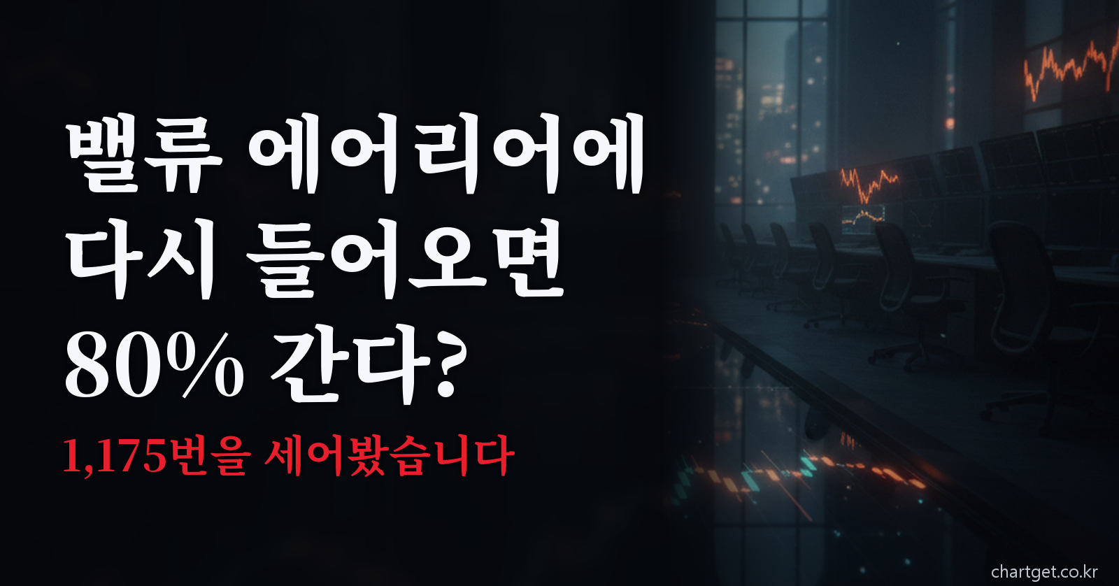 밸류 에어리어 80% 룰을 1,175건으로 실측한 결과를 다룬 차트겟 썸네일