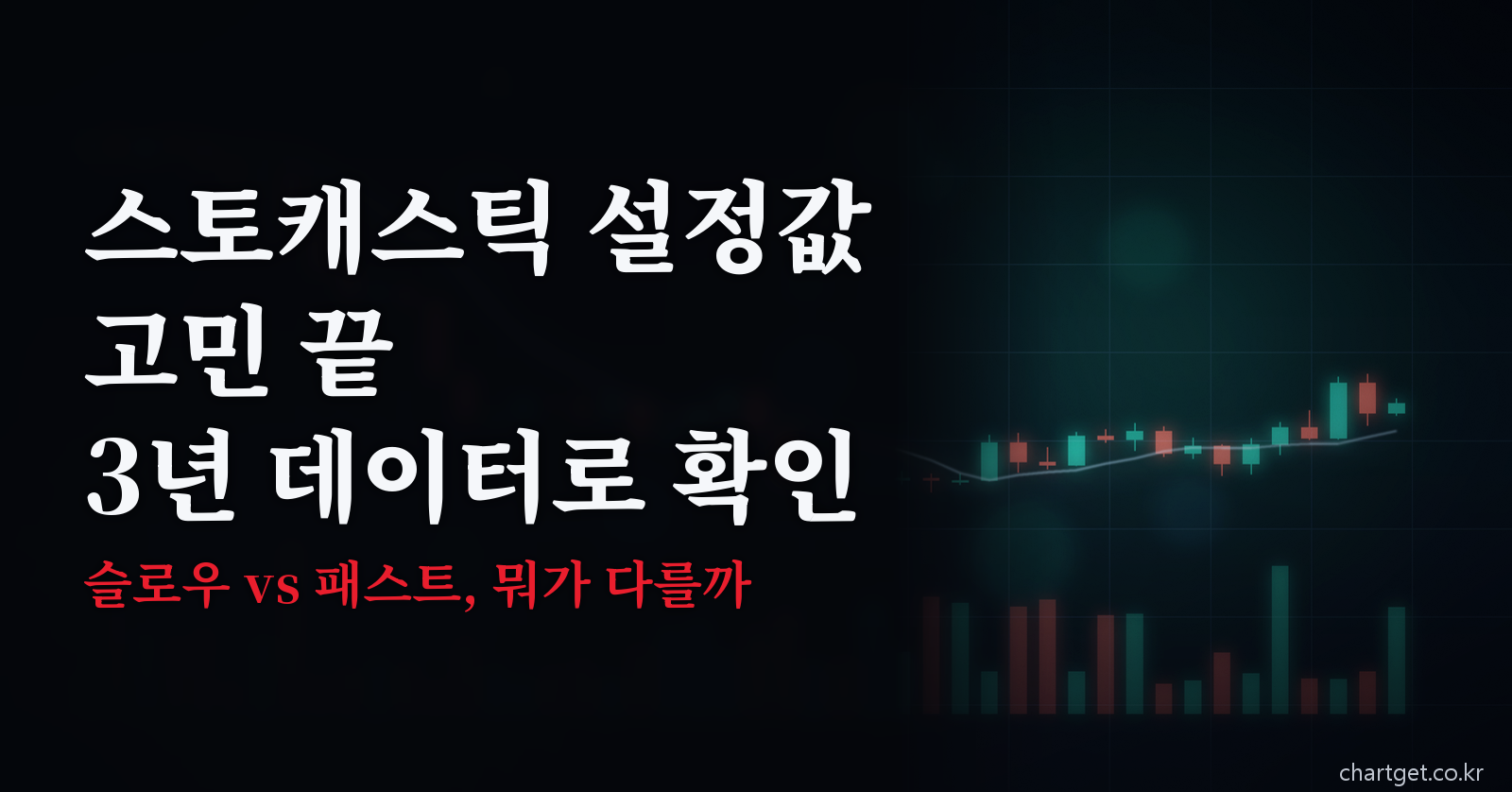 스토캐스틱 설정값 슬로우 패스트 차이를 다루는 차트겟 블로그 썸네일