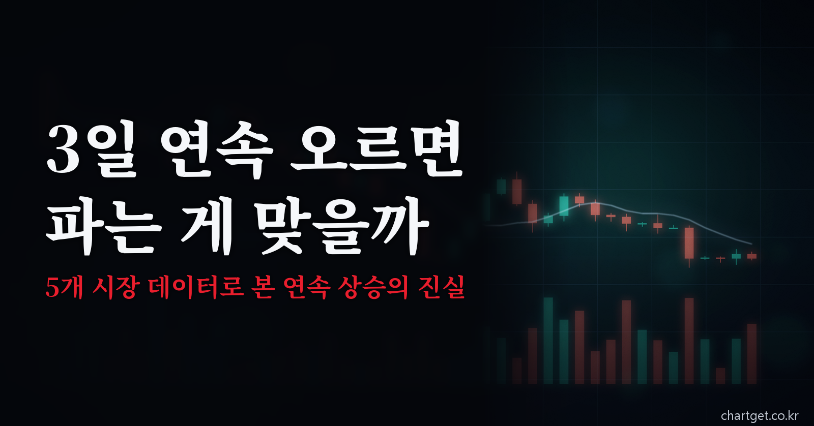 연속 상승 뒤 주가 흐름을 다루는 차트겟 블로그 썸네일